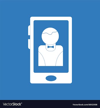 Icon dealer silhouette on screen vector image