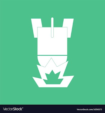 Icon detonation of bomb vector image