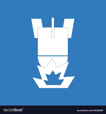 Icon detonation of bomb vector image