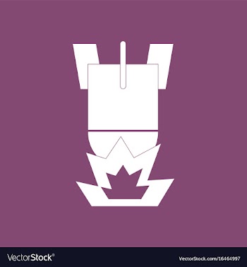 Icon detonation of bomb vector image