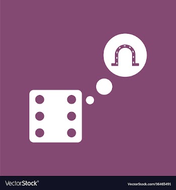 Icon dice and horseshoe vector image