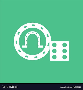 Icon dice and lucky chip vector image