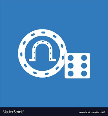 Icon dice and lucky chip vector image
