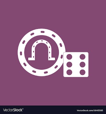 Icon dice and lucky chip vector image