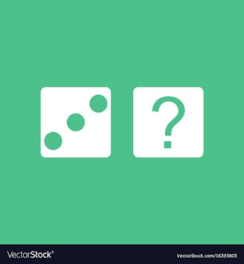 Icon dice and question mark vector image