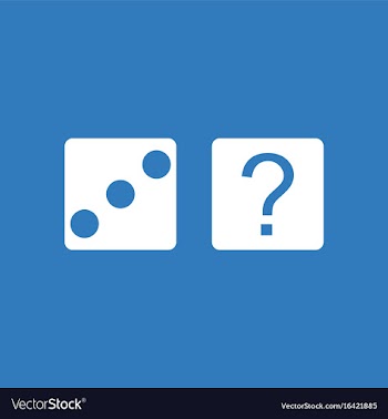 Icon dice and question mark vector image