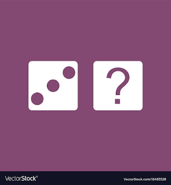 Icon dice and question mark vector image