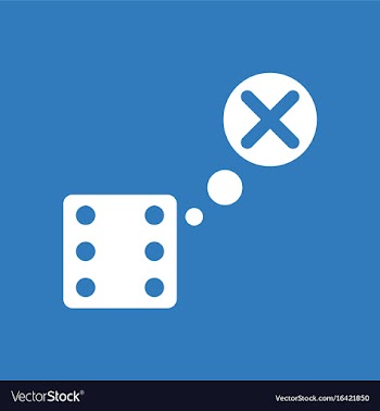 Icon dice and x mark vector image