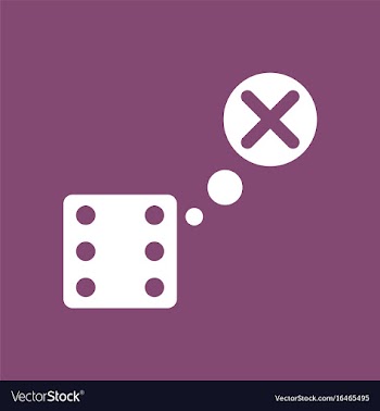 Icon dice and x mark vector image