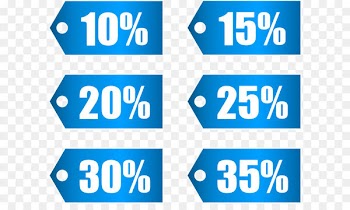 Icon Discounting Clip art - Blue Discount Tags Set Part 1 Transparent PNG Image 