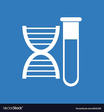 Icon dna with test tube vector image
