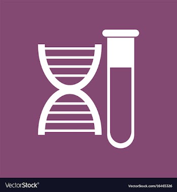 Icon dna with test tube vector image