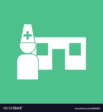 Icon doctor and hospital vector image