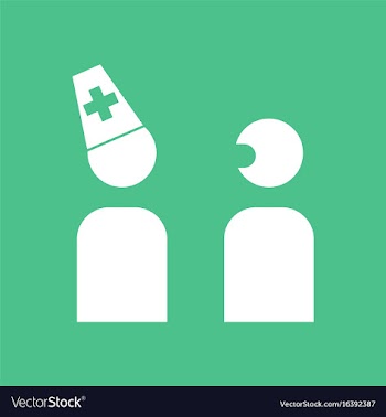 Icon doctor and patient vector image