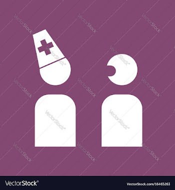 Icon doctor and patient vector image