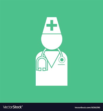 Icon doctor silhouette vector image