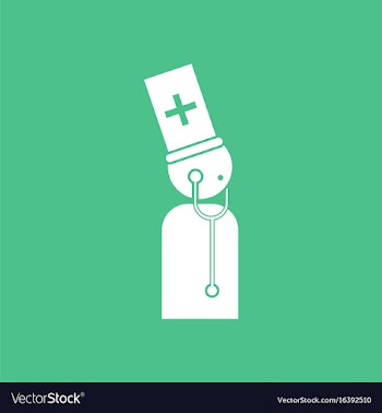 Icon doctor with stethoscope vector image
