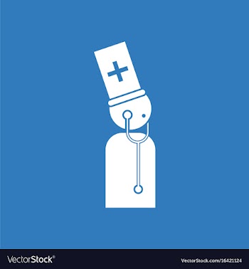 Icon doctor with stethoscope vector image