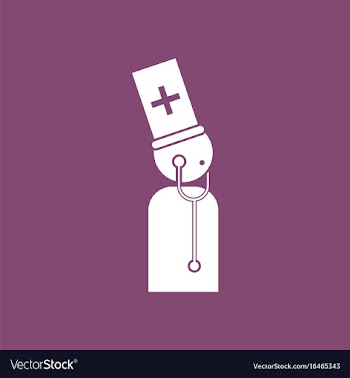 Icon doctor with stethoscope vector image