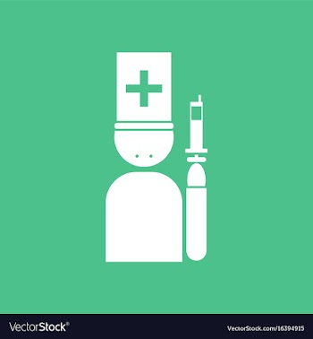 Icon doctor with syringe vector image