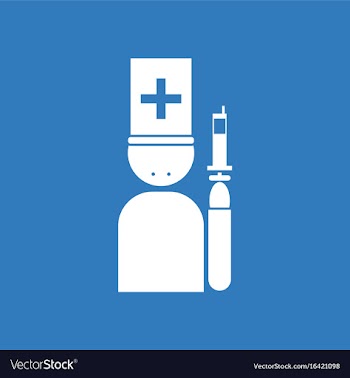 Icon doctor with syringe vector image