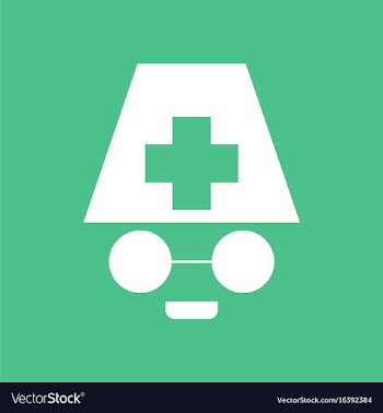 Icon doctors face silhouette vector image