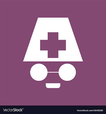 Icon doctors face silhouette vector image