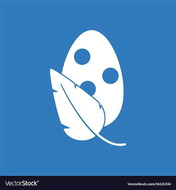 Icon egg and leaf vector image
