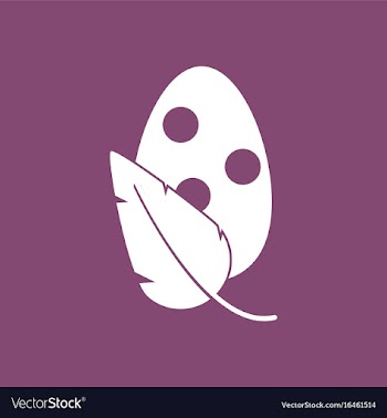 Icon egg and leaf vector image