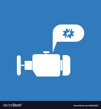 Icon engine and broken gear vector image