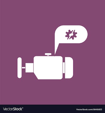 Icon engine and broken gear vector image