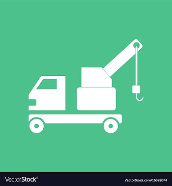 Icon evacuator silhouette vector image