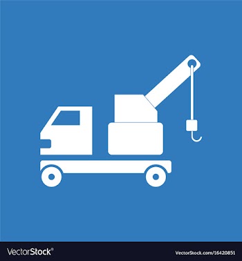 Icon evacuator silhouette vector image
