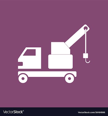 Icon evacuator silhouette vector image