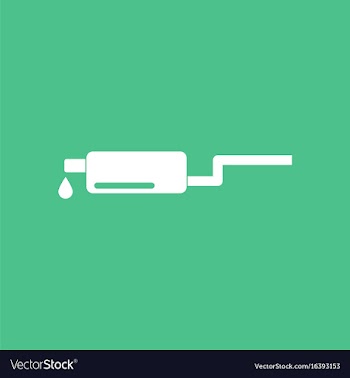 Icon exhaust pipe and drop vector image