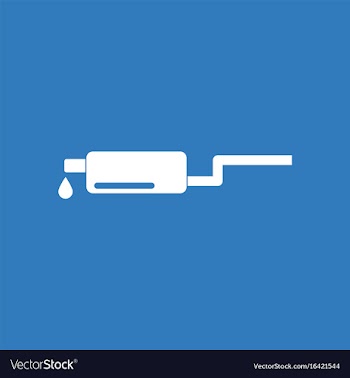 Icon exhaust pipe and drop vector image
