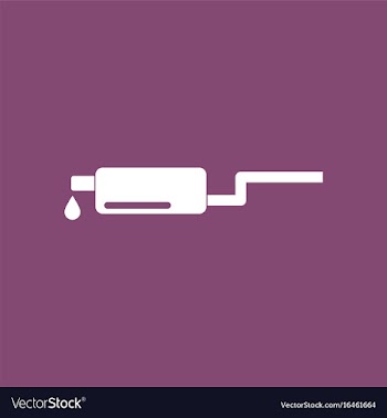 Icon exhaust pipe and drop vector image