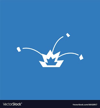 Icon explosion and shards vector image