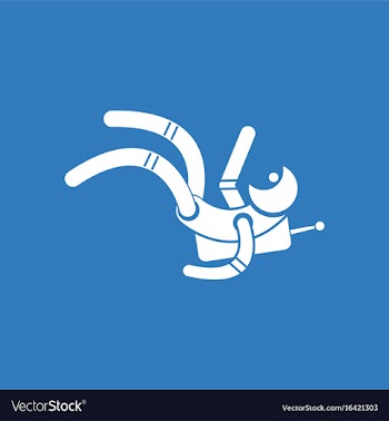 Icon falling astronaut vector image