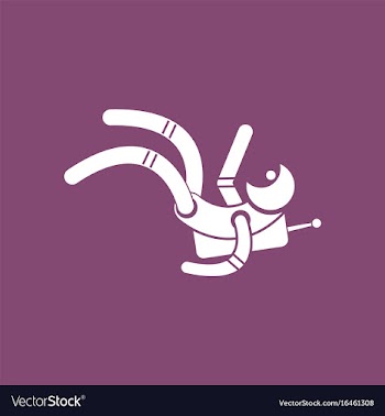 Icon falling astronaut vector image