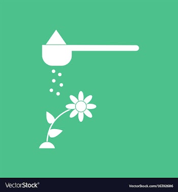 Icon fertilizer and flower vector image