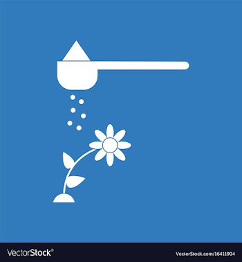 Icon fertilizer and flower vector image
