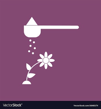 Icon fertilizer and flower vector image