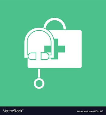 Icon first aid bag vector image