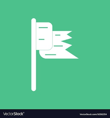Icon flag silhouette vector image