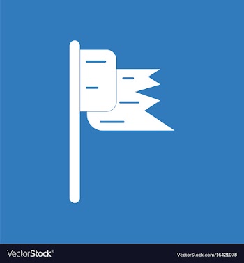 Icon flag silhouette vector image