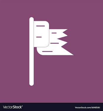 Icon flag silhouette vector image