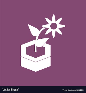 Icon flower in the ground vector image