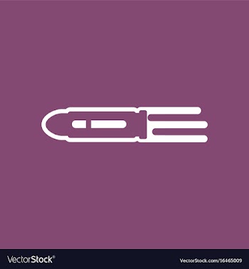 Icon flying bullet with speed vector image
