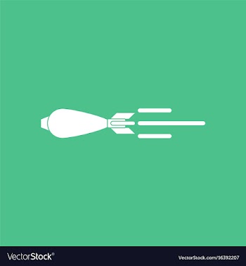 Icon flying military shell vector image